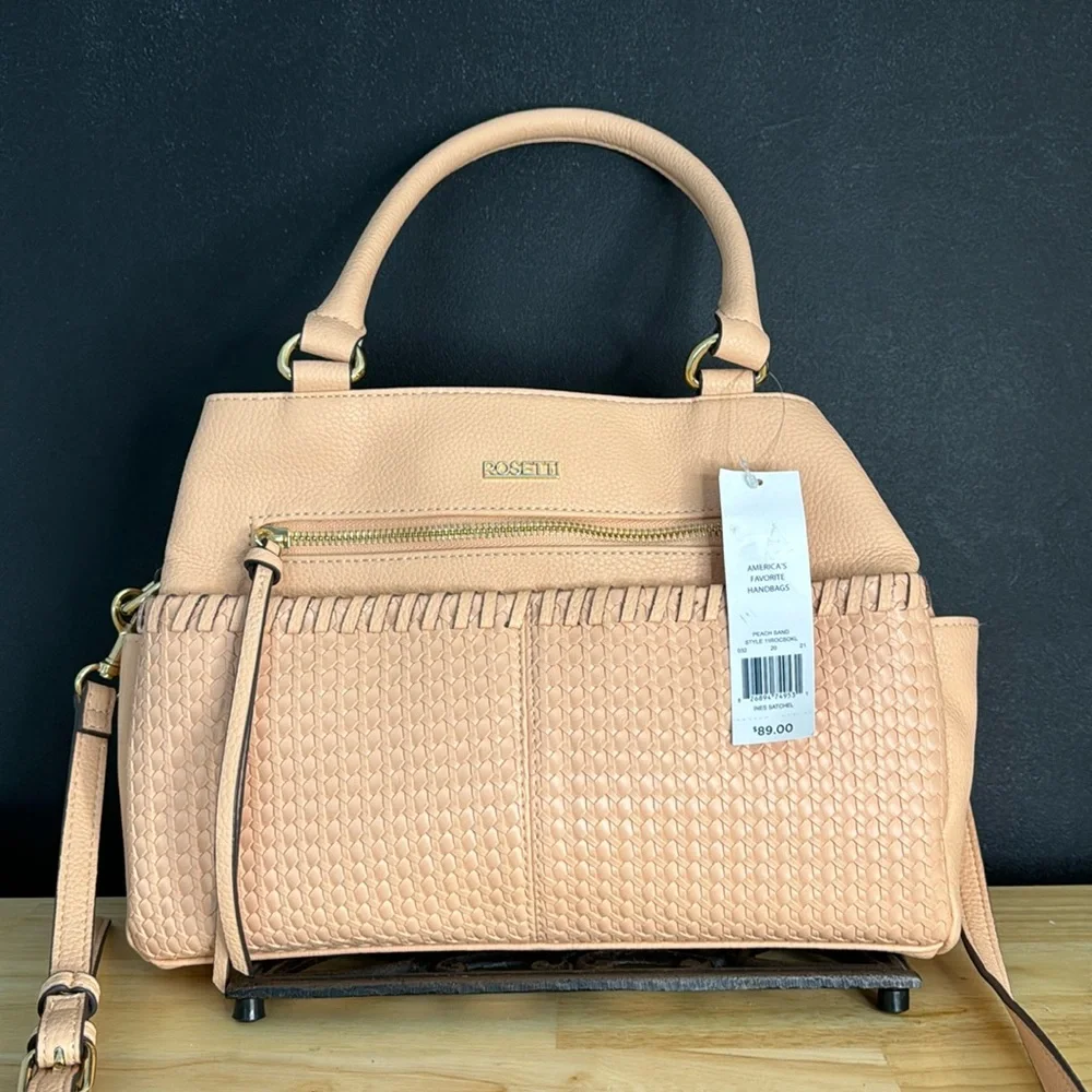NWT Rosetti Peach Sand Ines Satchel‎ Purse